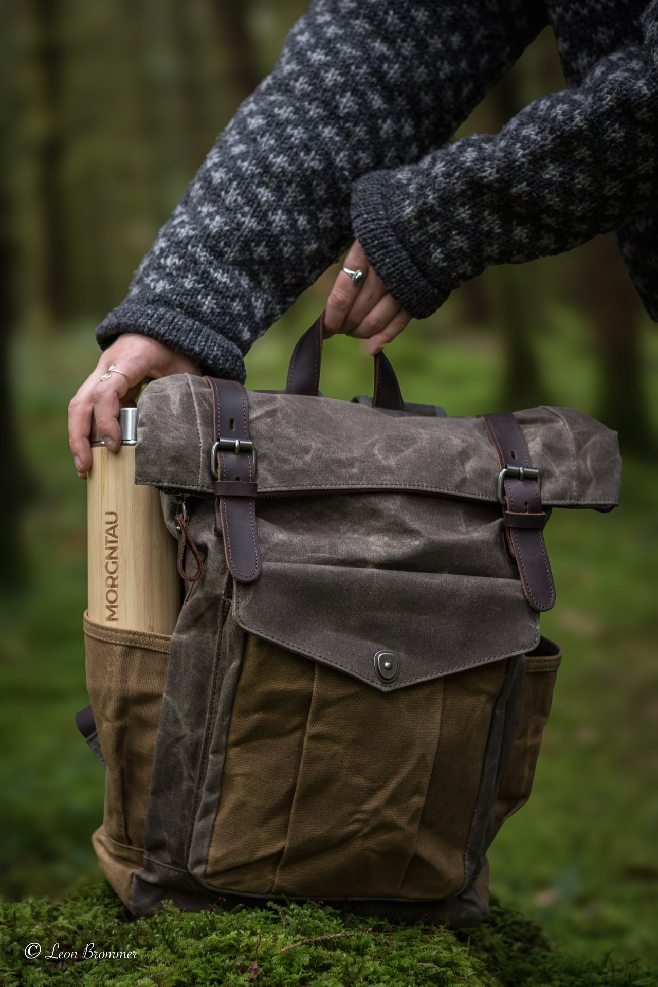 Rucksack "Traveler" Grau - MORGNTAU